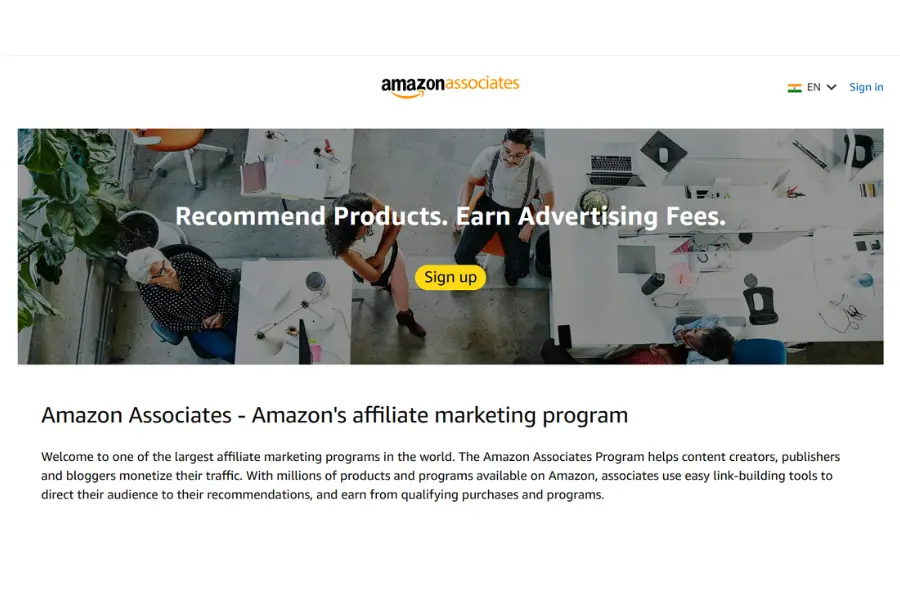 create-amazon-affiliate-account-sign in